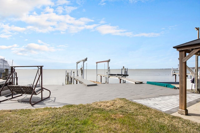 9861 Dixie, Ira, MI 48023 - dock area featuring a water view and boat lift