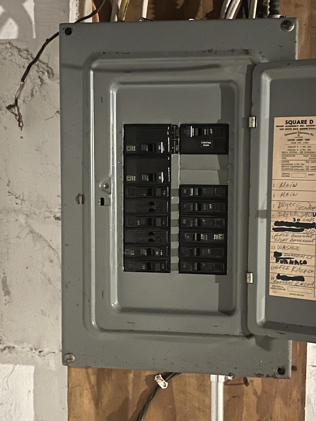 utility room with electric panel