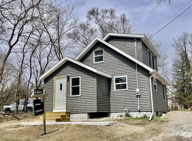 exterior space featuring entry steps