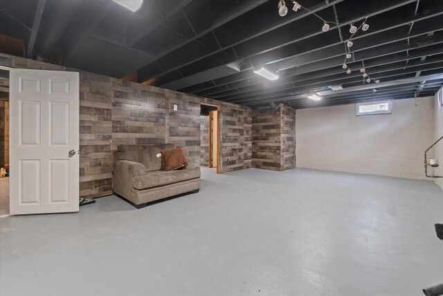 739 Gasper St, Chesaning, MI 48616 - basement with concrete block wall