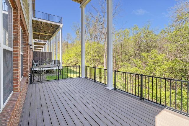 view of wooden deck