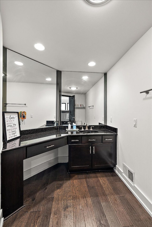 1194 Eagle Nest, Milford, MI 48381 - bathroom with wood finished floors, vanity, and recessed lighting