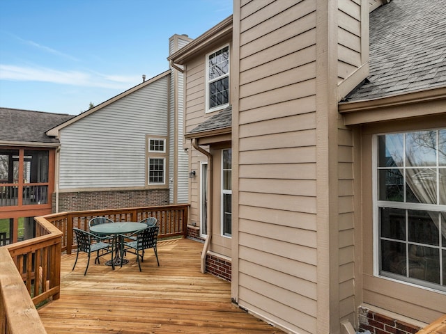 31052 Silverdale Dr, Novi, MI 48377 - wooden deck featuring outdoor dining area