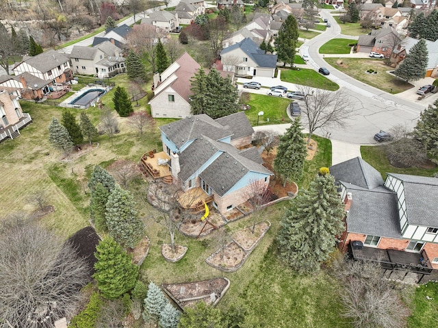 birds eye view of property featuring a residential view