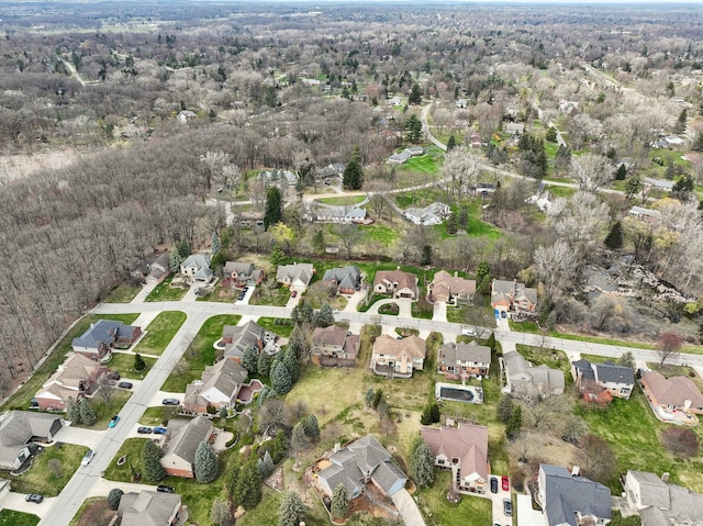 bird's eye view featuring a residential view