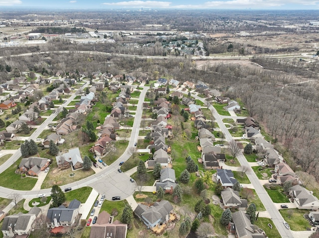 bird's eye view featuring a residential view
