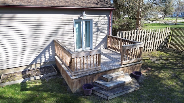 wooden deck with fence