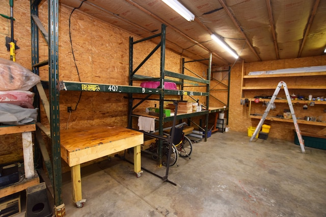 view of storage area