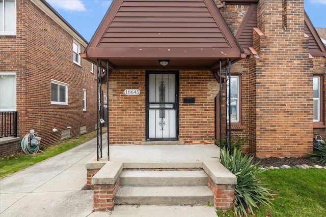 18645 Cherrylawn St, Detroit, MI 48221 - property entrance featuring brick siding