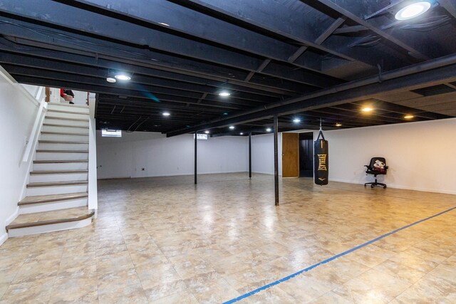 46498 Houghton Dr, Shelby, MI 48315 - finished basement with baseboards and stairs
