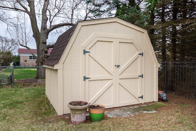 46498 Houghton Dr, Shelby, MI 48315 - view of shed featuring fence