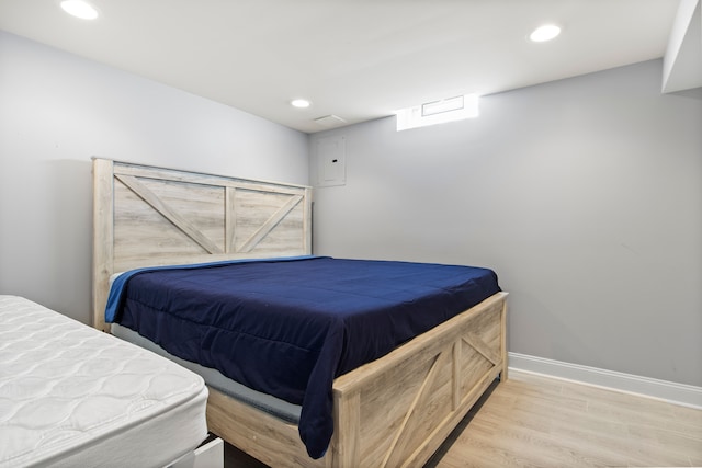 22068 Edgewater, Novi, MI 48375 - bedroom with baseboards, recessed lighting, and wood finished floors