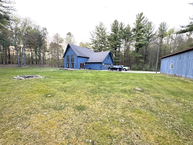 view of green lawn