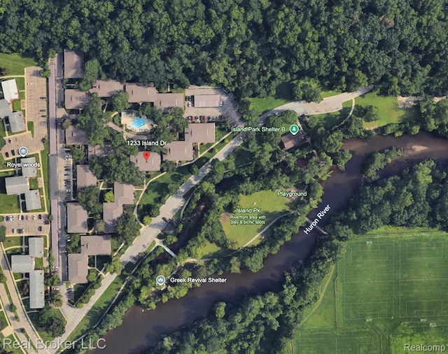 1233 Island Dr Unit 201, Ann Arbor, MI 48105 - aerial overview of property's location