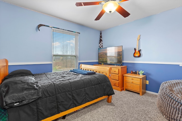 316 Lenox Ln, Brighton, MI 48114 - bedroom featuring ceiling fan and carpet