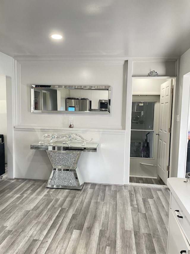 bathroom featuring wood finished floors