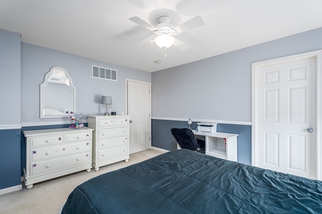 3885 Silver Charm Ln, Howell, MI 48843 - bedroom featuring light colored carpet, baseboards, and ceiling fan