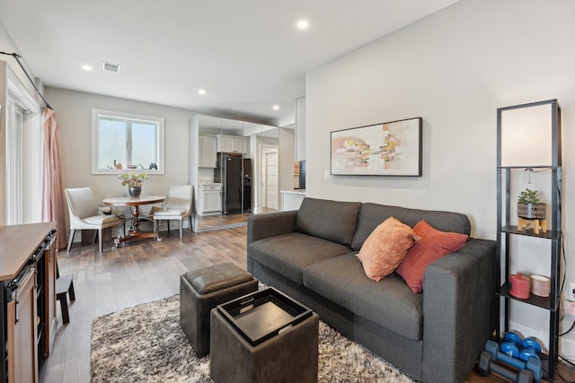 11449 Sunset Blvd, Pinckney, MI 48169 - living room featuring light wood-style floors and recessed lighting
