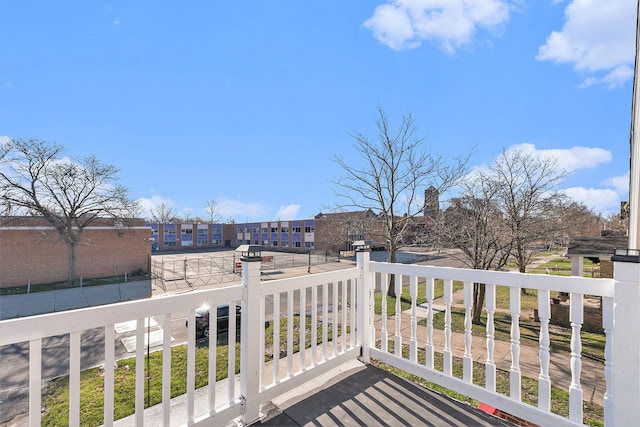 balcony featuring a residential view