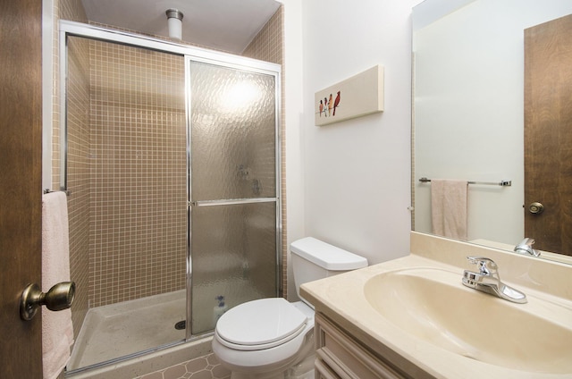 9602 Baywood Dr, Plymouth, MI 48170 - full bath featuring toilet, a shower stall, and vanity