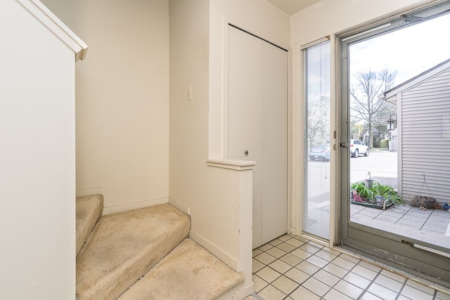 entryway with baseboards
