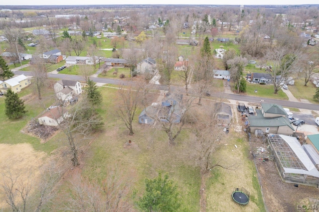 drone / aerial view with a residential view