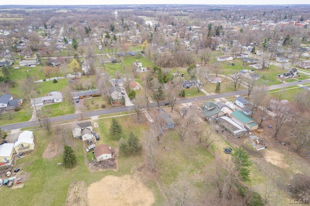 aerial view featuring a residential view