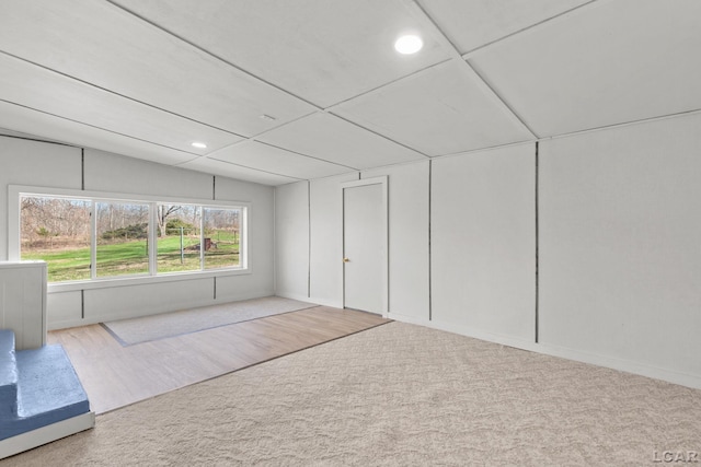 interior space featuring recessed lighting
