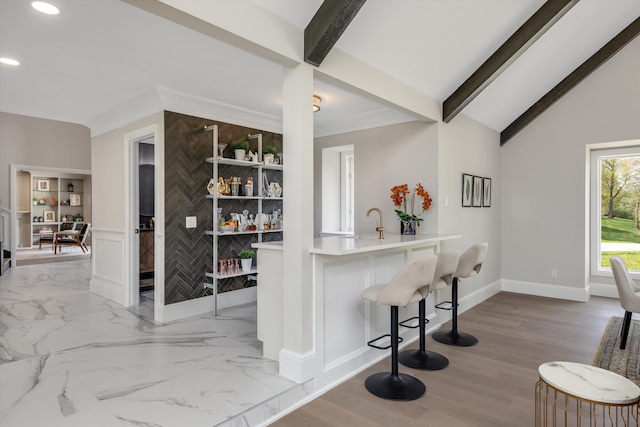 245 Chestnut Cir, Bloomfield Hills, MI 48304 - bar featuring recessed lighting and baseboards