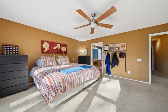 1826 Poppleton Dr, West Bloomfield, MI 48324 - carpeted bedroom featuring ceiling fan and baseboards