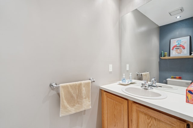 1826 Poppleton Dr, West Bloomfield, MI 48324 - half bathroom featuring visible vents and vanity