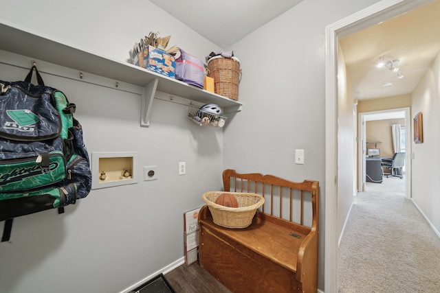 1826 Poppleton Dr, West Bloomfield, MI 48324 - laundry area with baseboards, electric dryer hookup, hookup for a washing machine, and laundry area