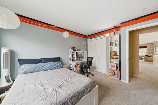 1826 Poppleton Dr, West Bloomfield, MI 48324 - carpeted bedroom with a closet and baseboards