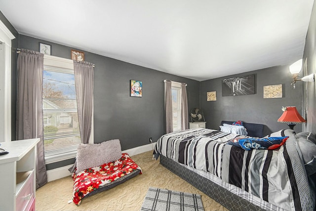 bedroom with baseboards