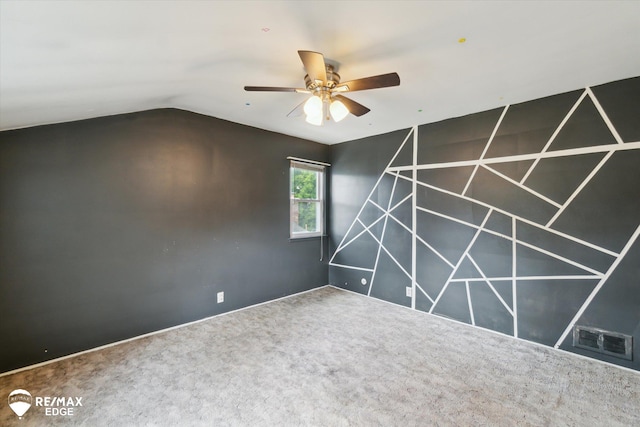 514 Chalmers St, Flint, MI 48503 - carpeted spare room featuring a ceiling fan and lofted ceiling