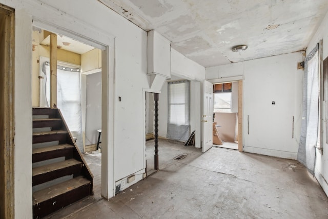 interior space featuring stairway