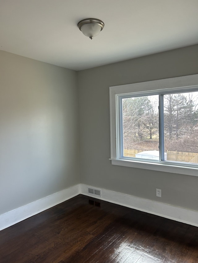 533 Lakewood St, Detroit, MI 48215 - unfurnished room featuring dark wood-style flooring, baseboards, and visible vents
