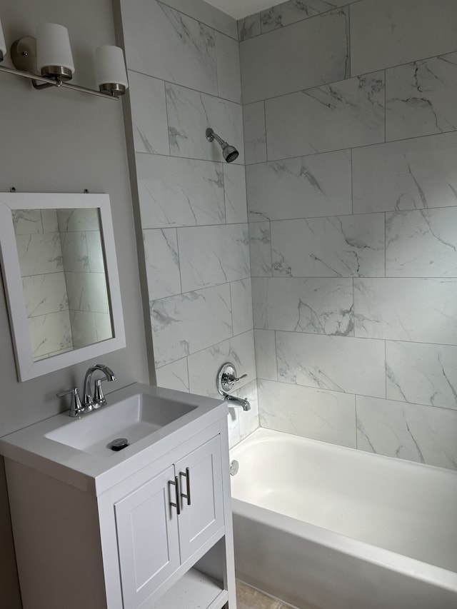 533 Lakewood St, Detroit, MI 48215 - bathroom featuring bathtub / shower combination and vanity