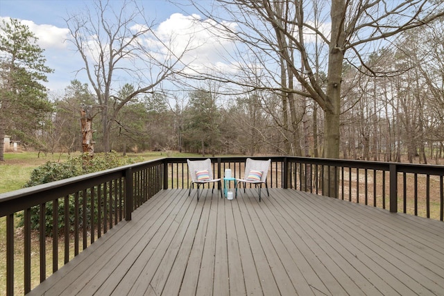 323 13th St, Plainwell, MI 49080 - view of wooden terrace