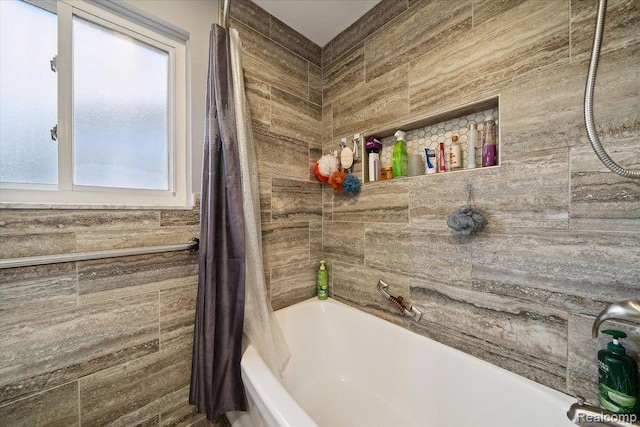 27908 Ryan Rd, Warren, MI 48092 - full bathroom featuring shower / bath combo with shower curtain