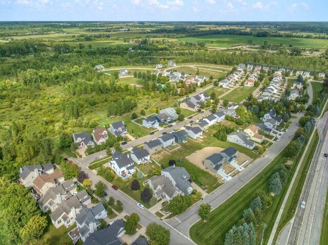 bird's eye view with a residential view