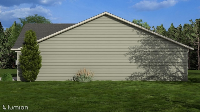 view of home's exterior featuring a lawn
