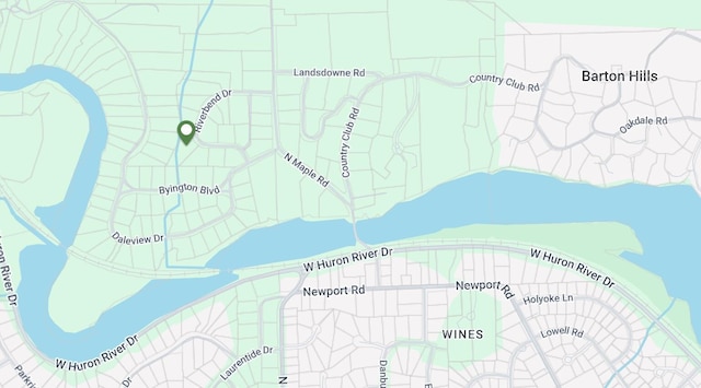 3375 Riverbend Dr, Ann Arbor, MI 48105 - map of property location
