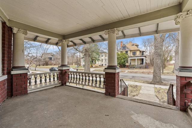 250 Alger St, Detroit, MI 48202 - view of patio with a residential view and covered porch