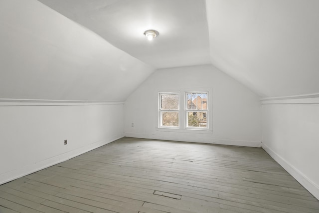 250 Alger St, Detroit, MI 48202 - additional living space featuring hardwood / wood-style floors and vaulted ceiling