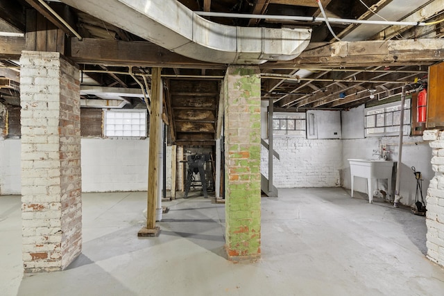 250 Alger St, Detroit, MI 48202 - below grade area featuring a sink