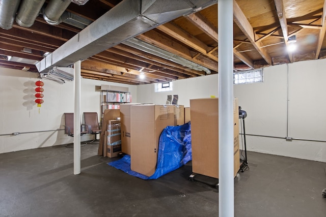 view of basement