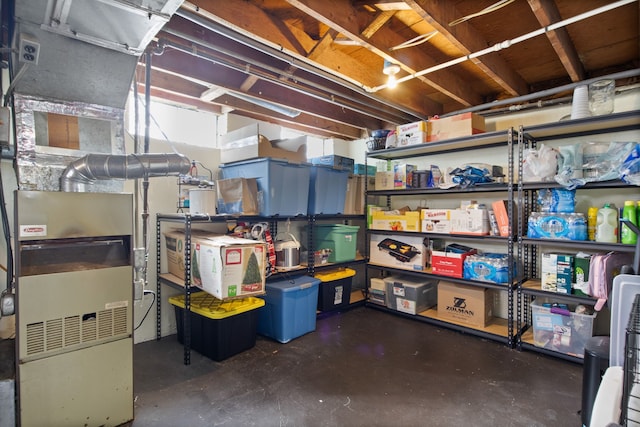 view of storage area