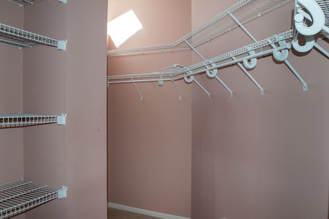 view of walk in closet