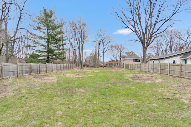 3628 Ford Ave, Jackson, MI 49203 - view of yard featuring a fenced backyard and a gazebo